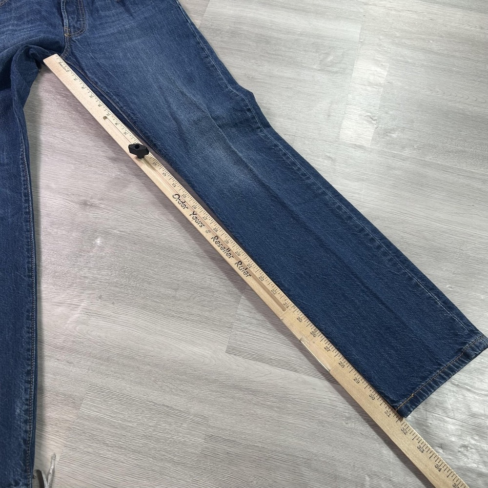 Levis 501 Jeans Womens 26x32 Blue Button Fly Straight Fit Denim Medium Wash - Picture 8 of 15
